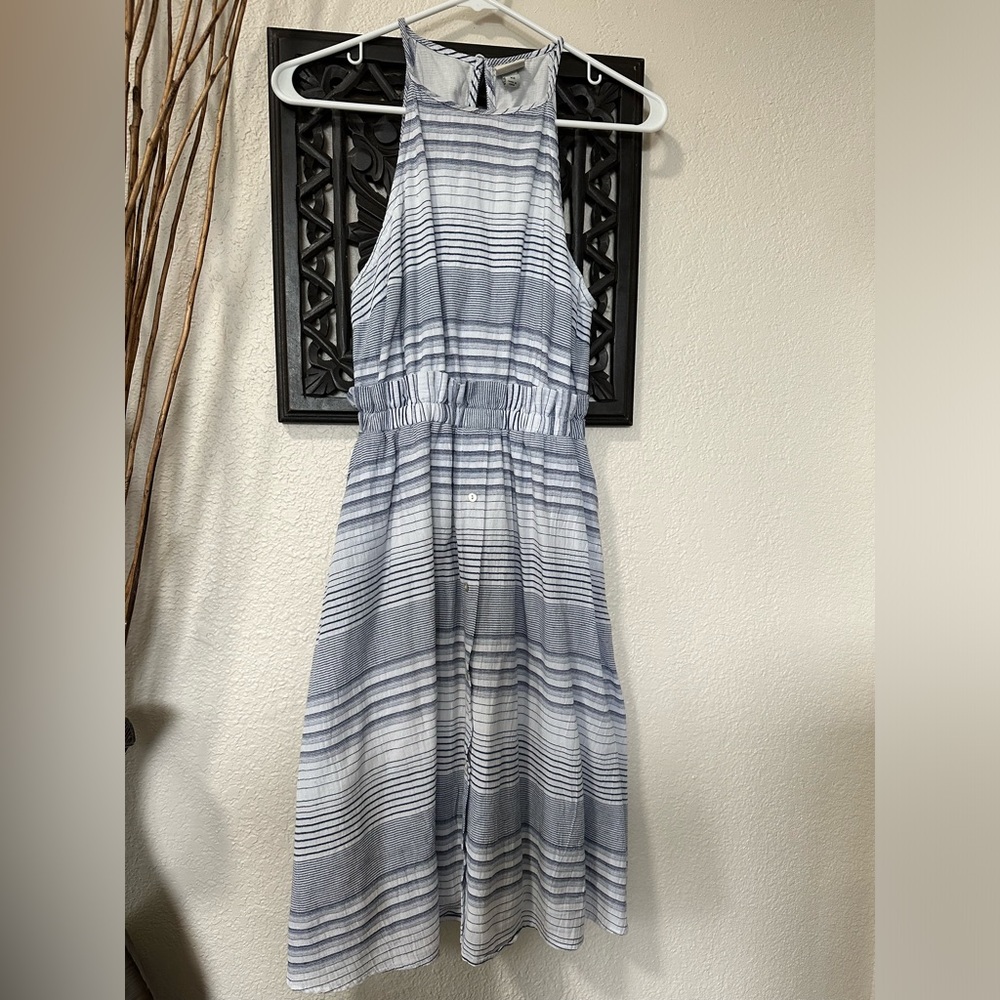 New Day Day XS sleevless striped dress with pockets